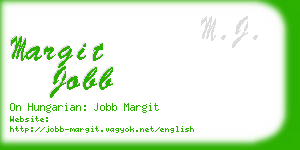 margit jobb business card